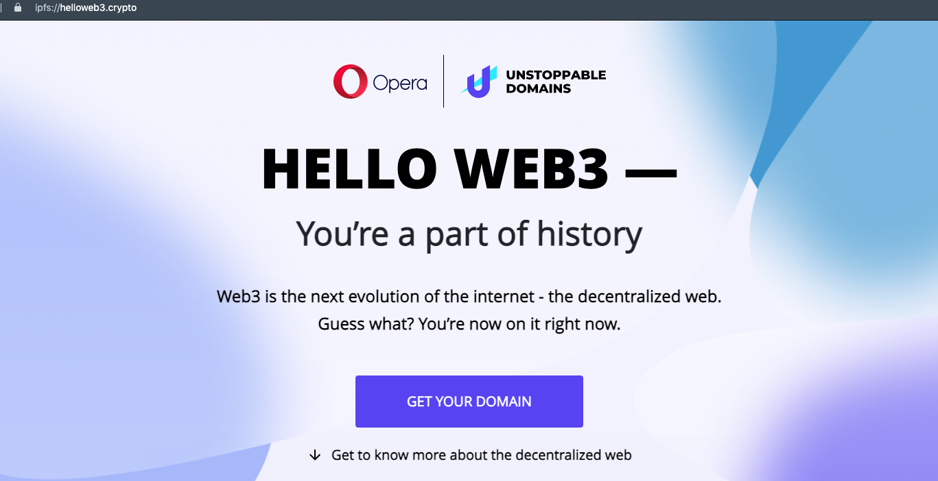 hello-web3-decentralised-nft-domains